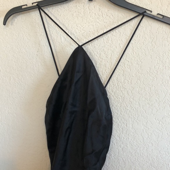 AMANDA UPRICHARD Claudia Mini Dress In Black silk - Picture 7 of 13